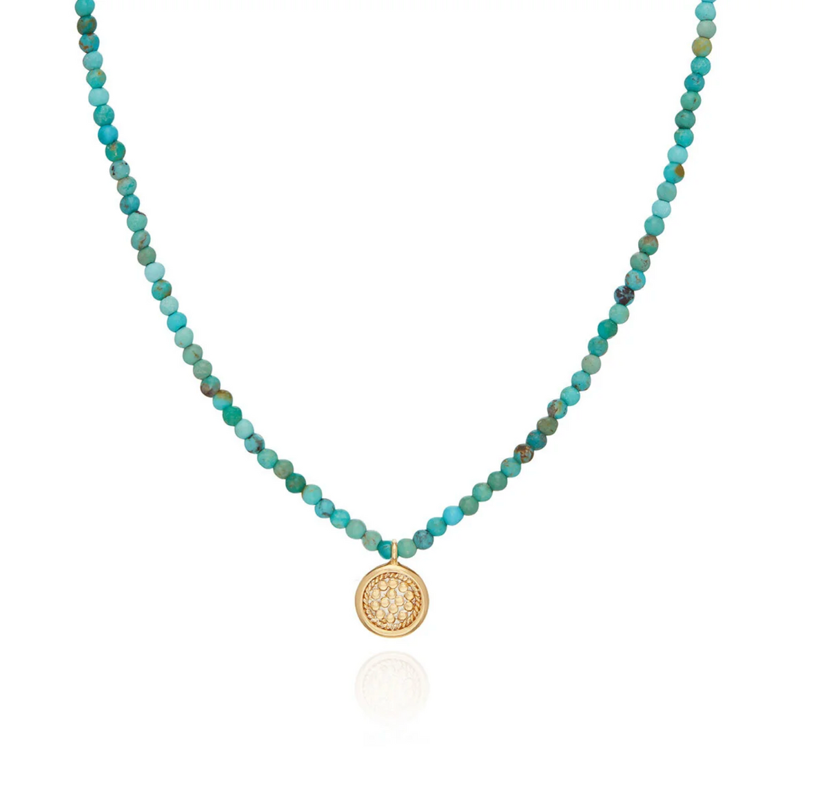 ANNA BECK Womens Jewelry Beaded Circle Pendant Necklace