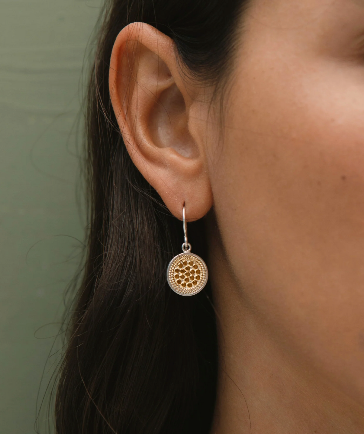 ANNA BECK Womens Jewelry Classic Circle Drop Earrings - Gold