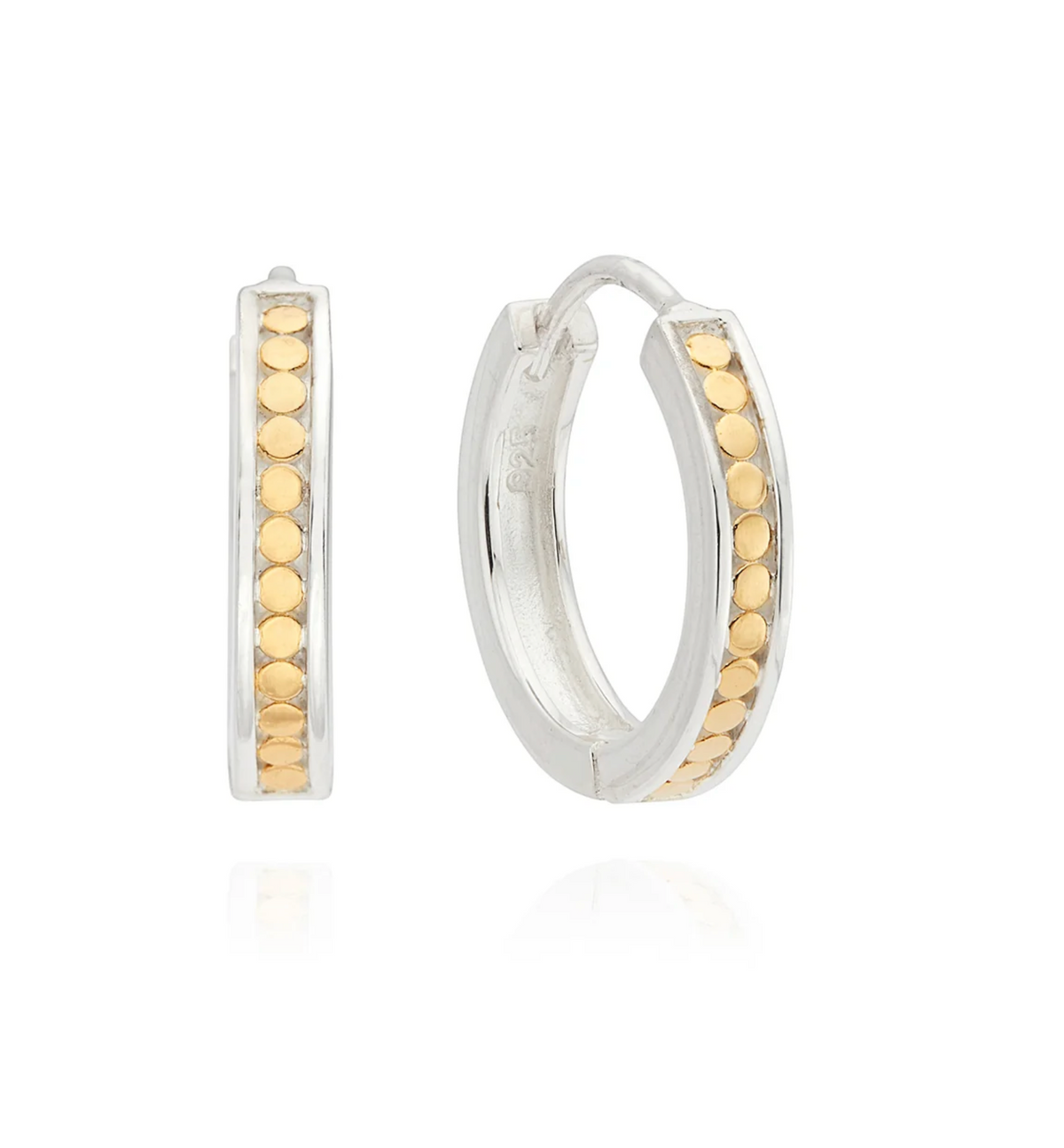 ANNA BECK Womens Jewelry Classic Small Hinge Reversible Hoop Earrings