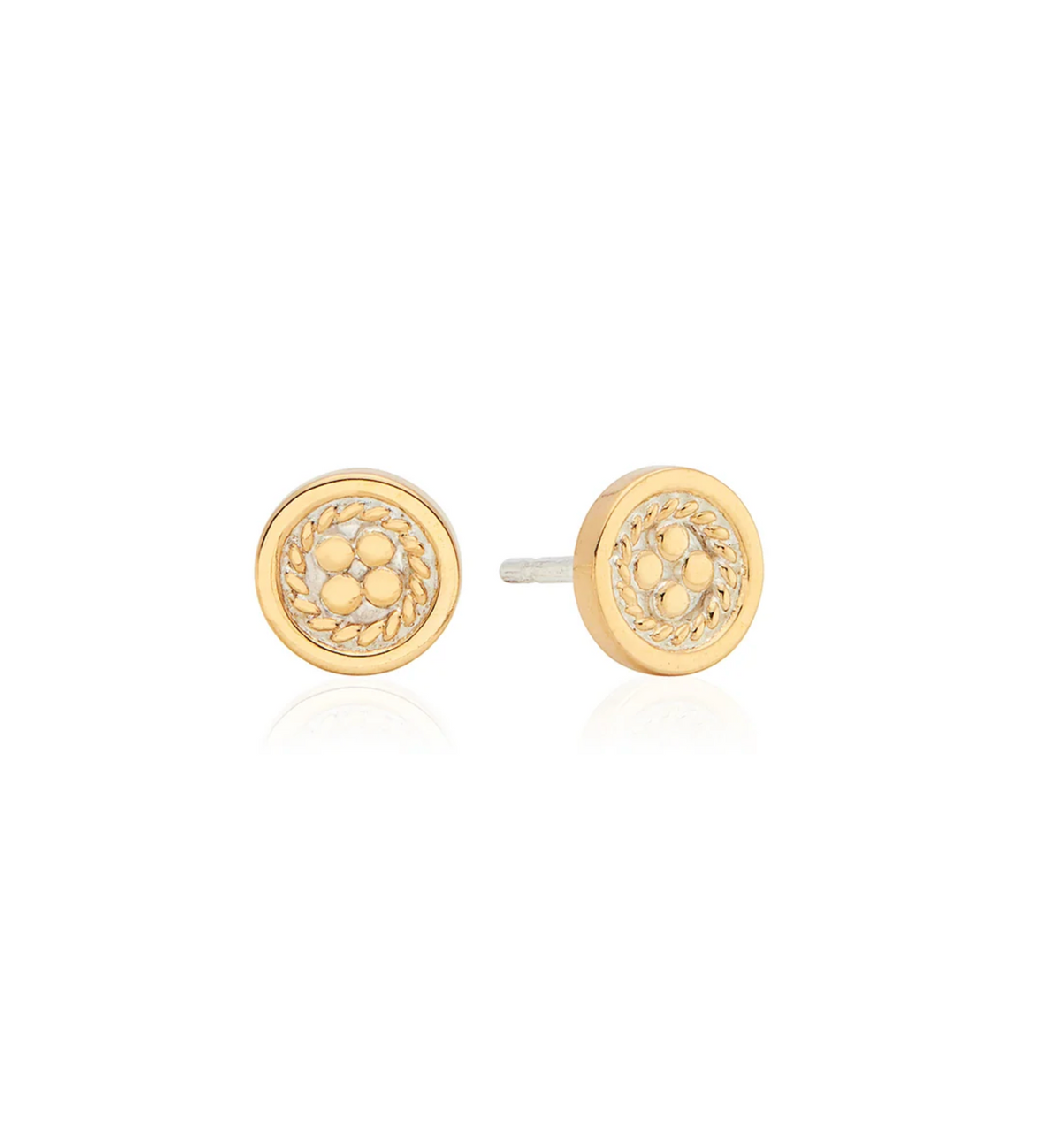 ANNA BECK Womens Jewelry One Size / Gold Classic Smooth Border Mini Stud Earrings - Gold