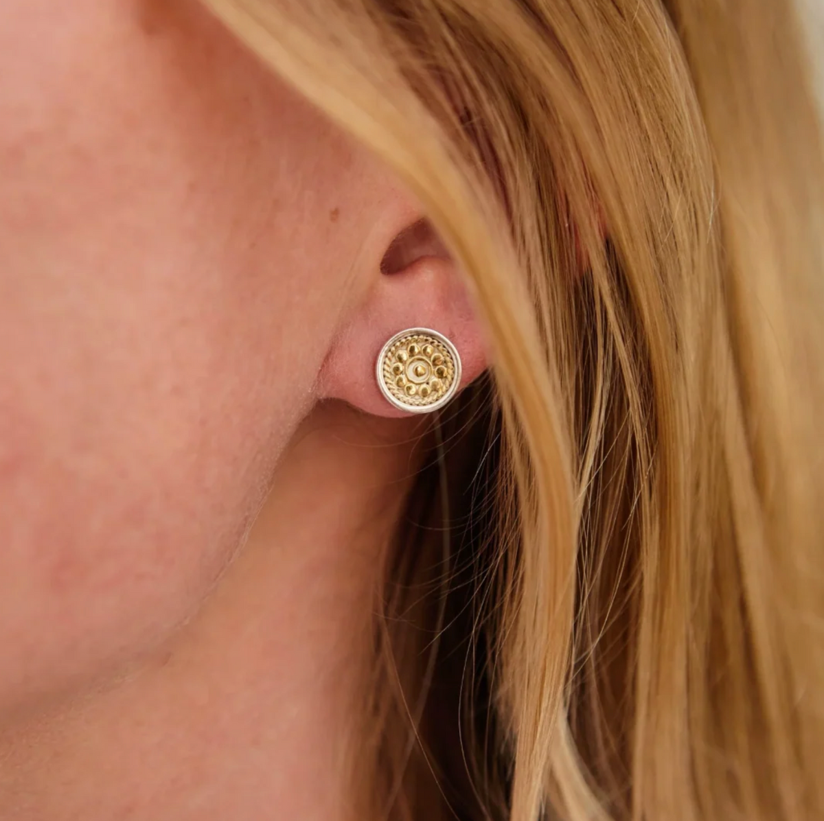 ANNA BECK Womens Jewelry One Size / Gold/Silver Hope Studs - Gold