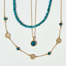 ANNA BECK Womens Jewelry Mini Apatite Pendant Necklace