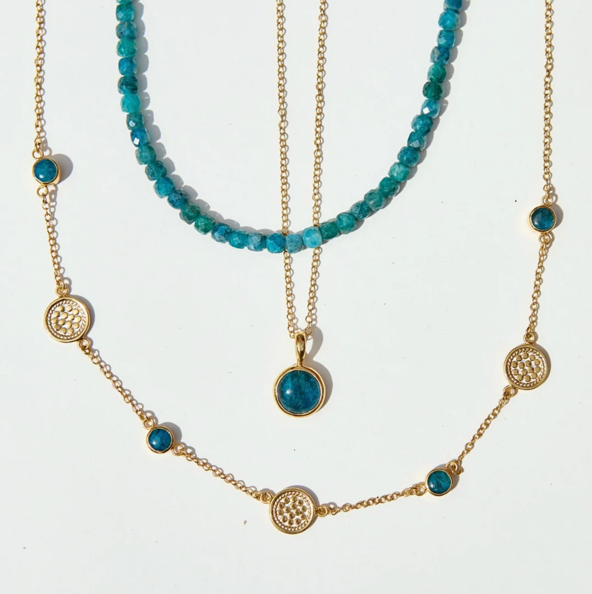 ANNA BECK Womens Jewelry Mini Apatite Pendant Necklace