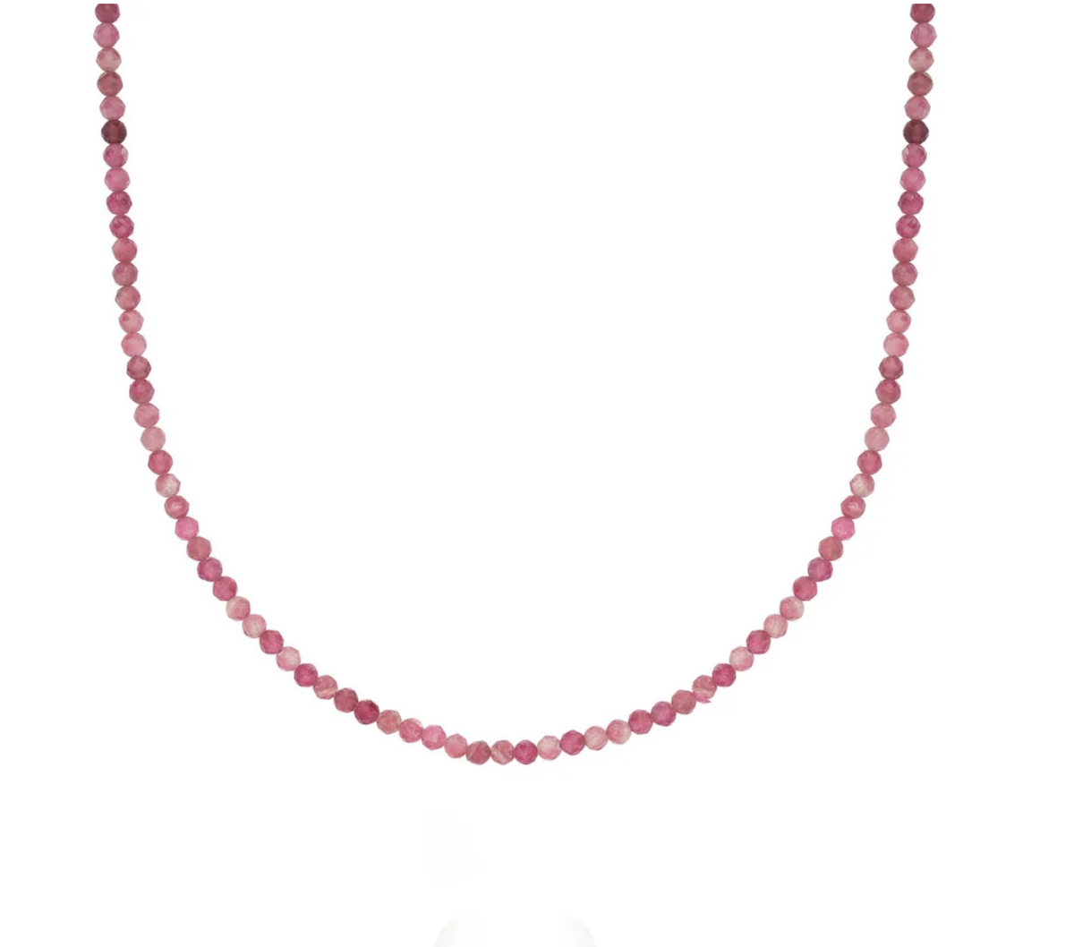 ANNA BECK Womens Jewelry Pink Tourmaline Beaded Necklace - 15-17"