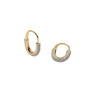 ARDDUN AGENCY Womens Jewelry Roscida Pave Oval Hoops