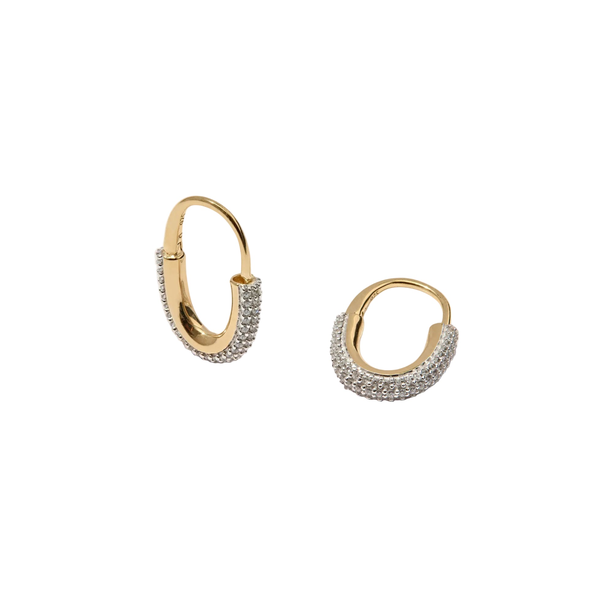 ARDDUN AGENCY Womens Jewelry Roscida Pave Oval Hoops