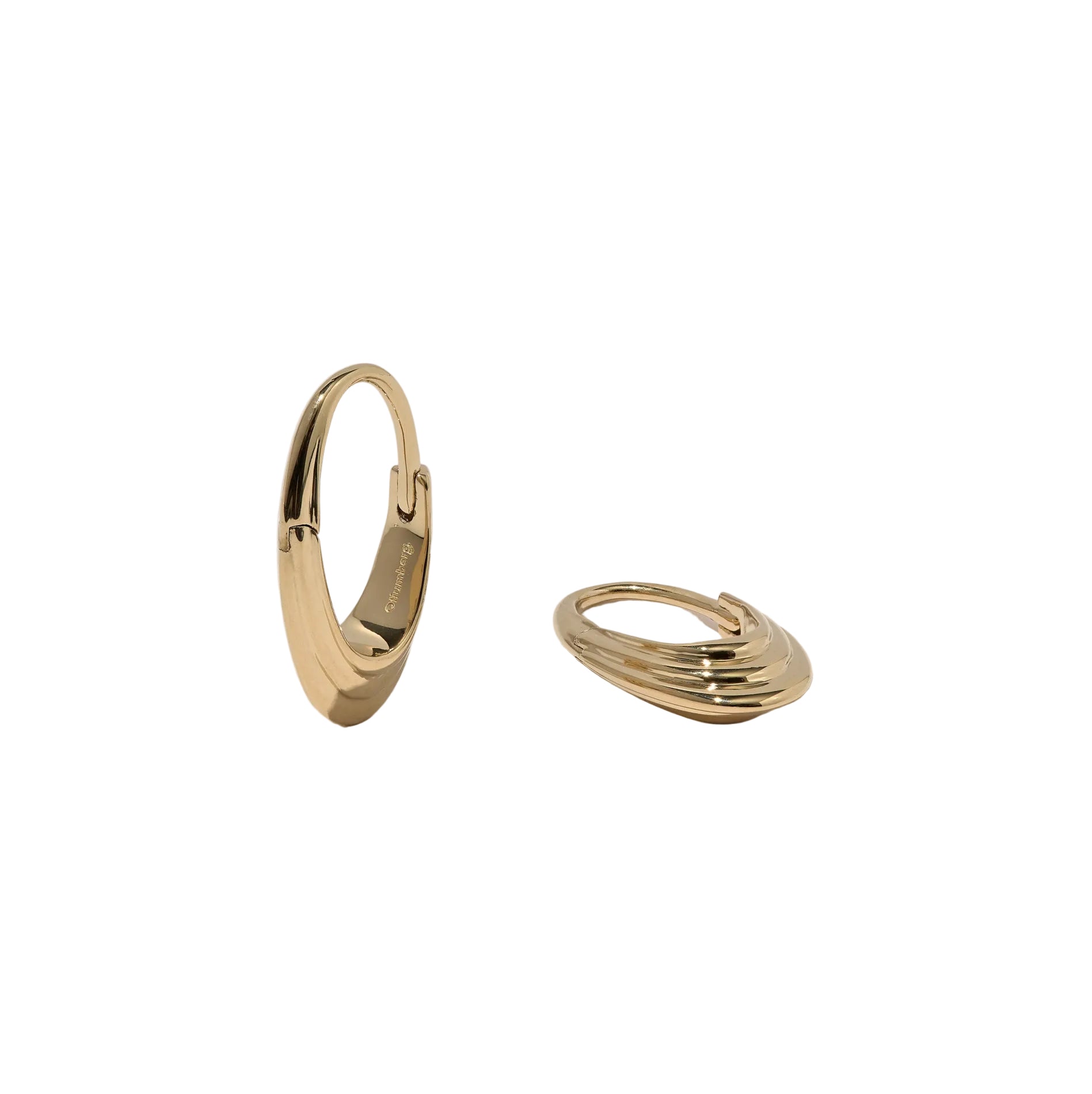 ARDDUN AGENCY Womens Jewelry Roscida Ridged Hoops
