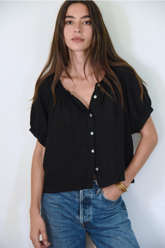 Beachwood The Label Womens Novelty Tops S/M / Noir The Jade Blouse