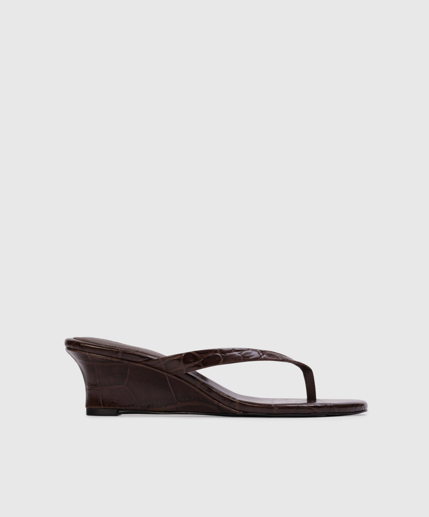 Black Suede Studio Womens Shoes Brown Croc EASY 50 Mule