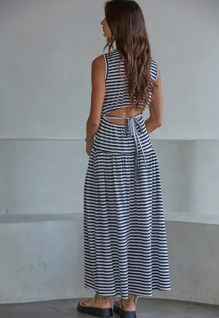 By Together Womens Dresses Knit striped sleeveless dress