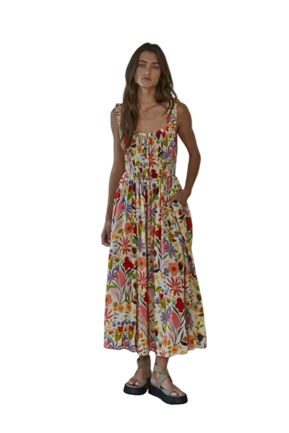 By Together Womens Dresses Woven Floral Dress