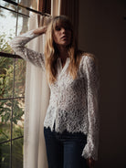 CISSA Womens Novelty Tops The Verona 100% Raschel Lacel