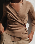 CISSA Womens Sweaters - Cashmere The Wrap Cardigan