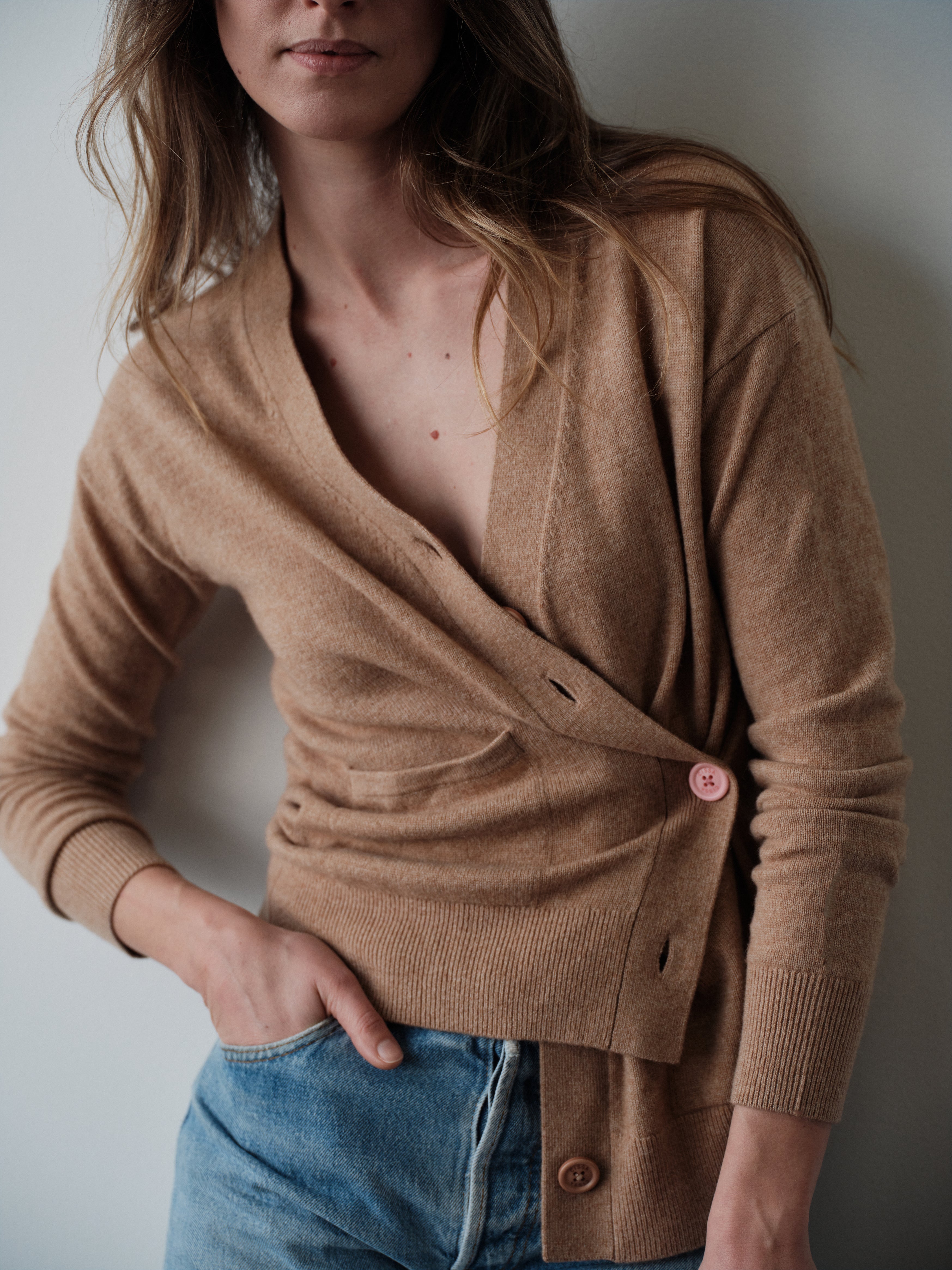 CISSA Womens Sweaters - Cashmere The Wrap Cardigan