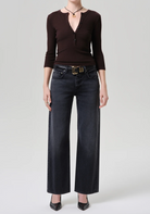 Citizens of Humanity Womens Denim Lindz Easy Straight in Vintage Black