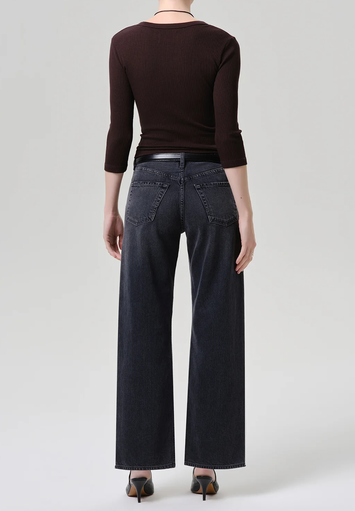 Citizens of Humanity Womens Denim Lindz Easy Straight in Vintage Black