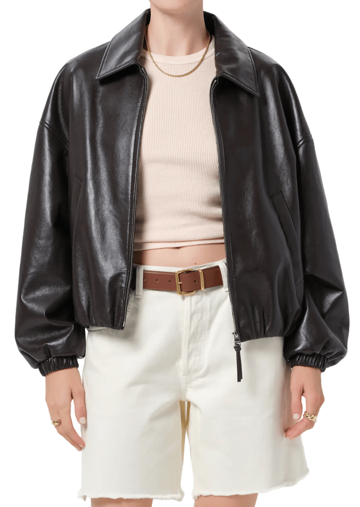 Citizens of Humanity Womens Jackets Bubble Hem Bomber Jacket