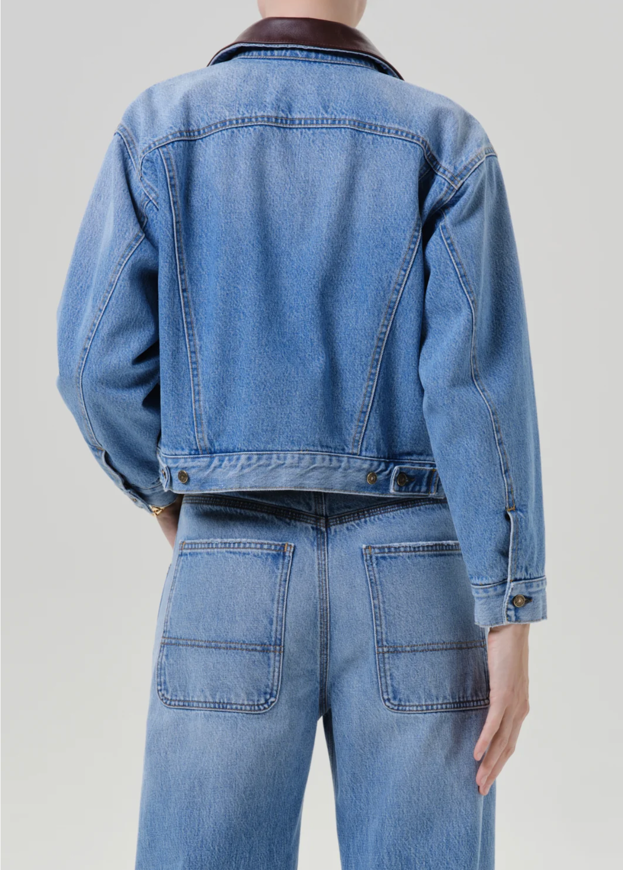 Citizens of Humanity Womens Jackets Skylar Denim Jacket in Sunlit