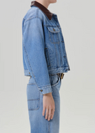 Citizens of Humanity Womens Jackets Skylar Denim Jacket in Sunlit