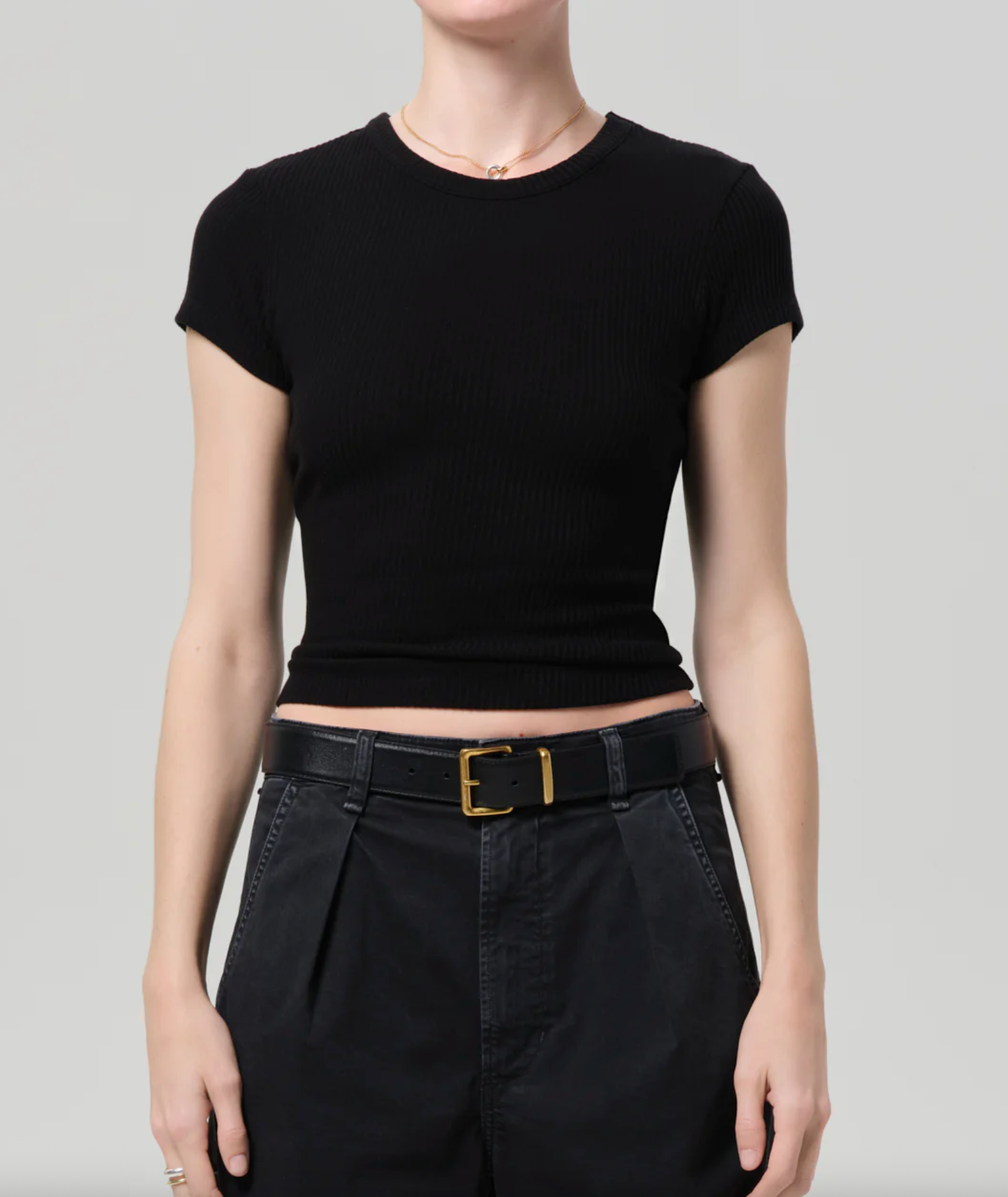 Citizens of Humanity Womens Novelty Knit Tops XSmall / Black Nello Tee