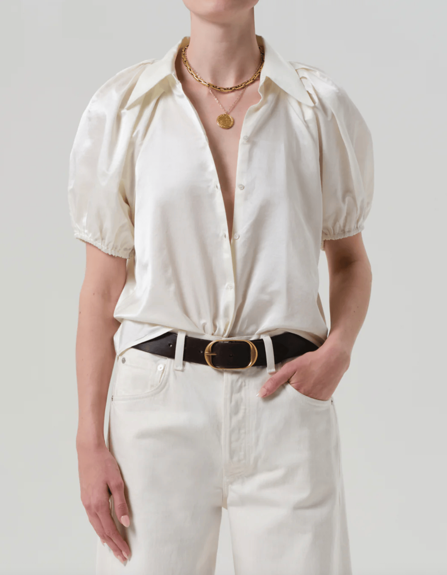 Citizens of Humanity Womens Novelty Tops Leila Blouse