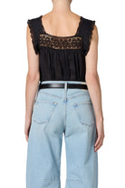 Citizens of Humanity Womens Novelty Tops Mia Embroidered Top
