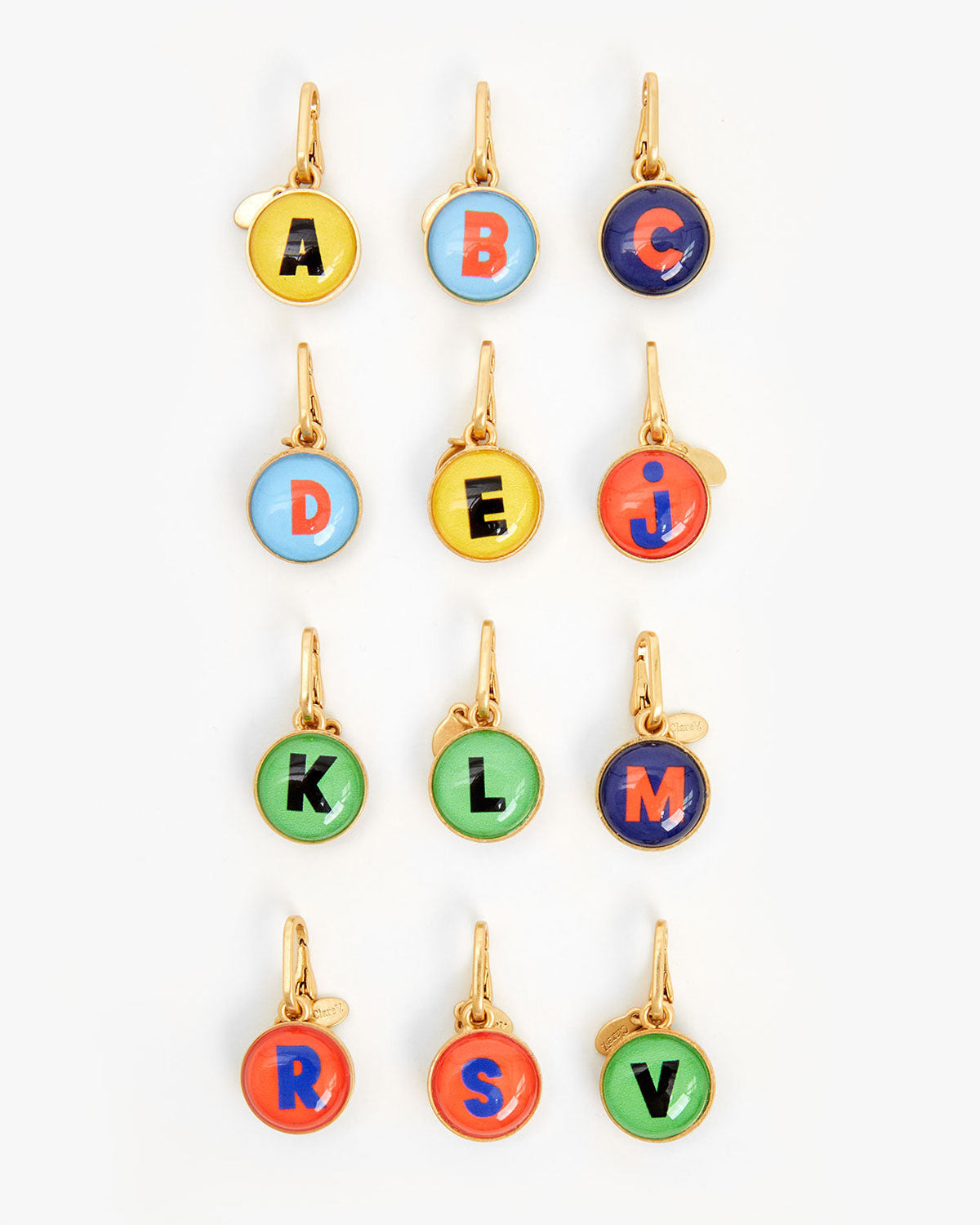 Clare V Womens Accessories T CV Alphabet Charm - Vintage Gold/Multi