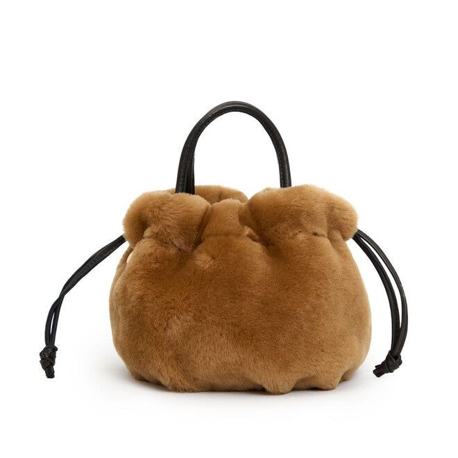 Clare V Emma with Top Handle, Shearling in Teddy