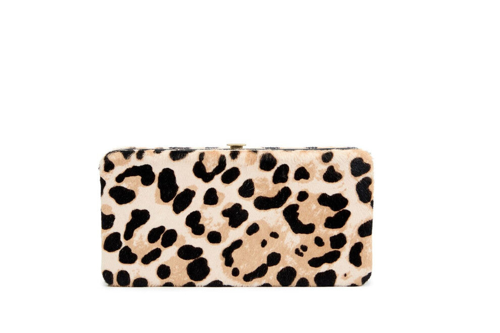Clare V Womens Accessories Le Tabac - Snow Leopard Hair-On