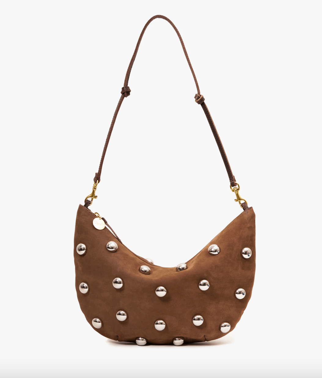 Clare V Womens Accessories Lune Smooth Nubuck w/studs