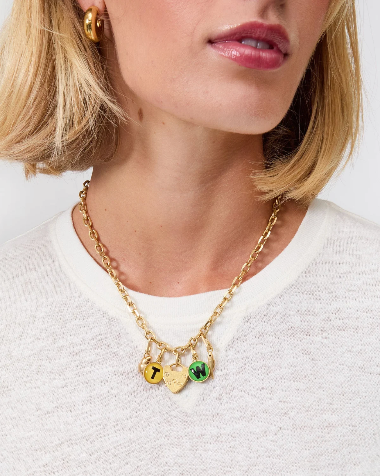 Clare V Womens Accessories Padlock Locket