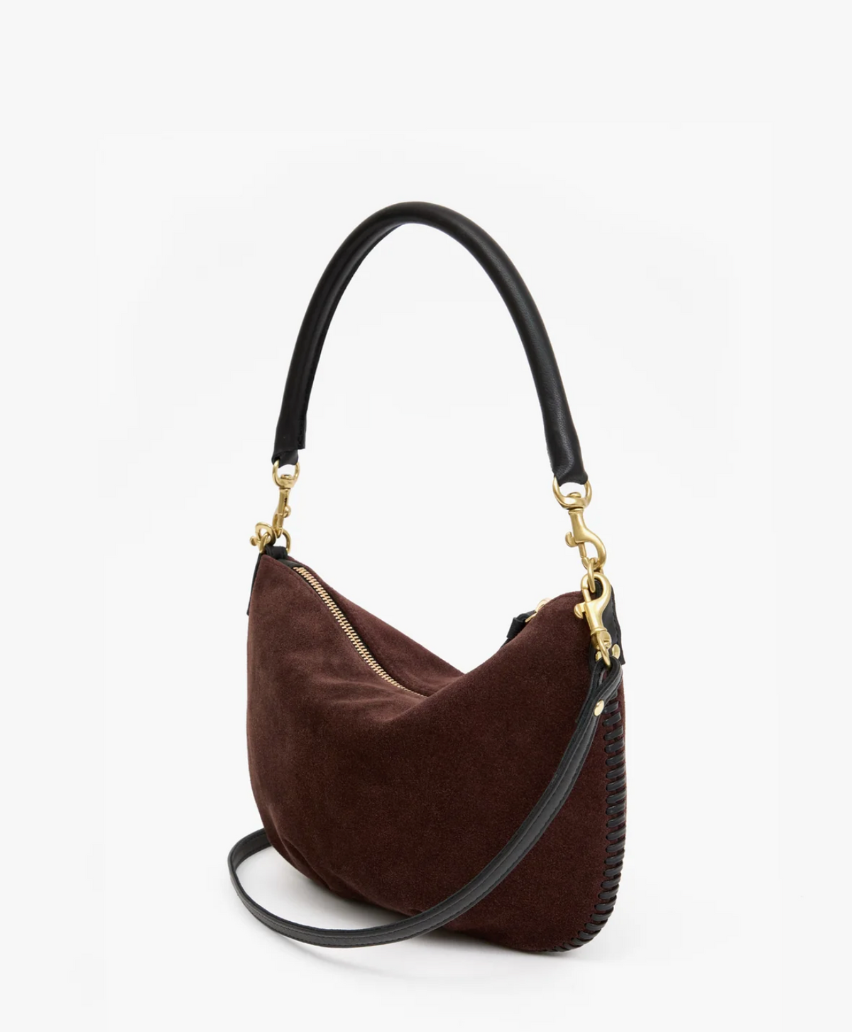Clare V Petit Moyen Messenger, Suede with Whipstitch, image 2 of 2