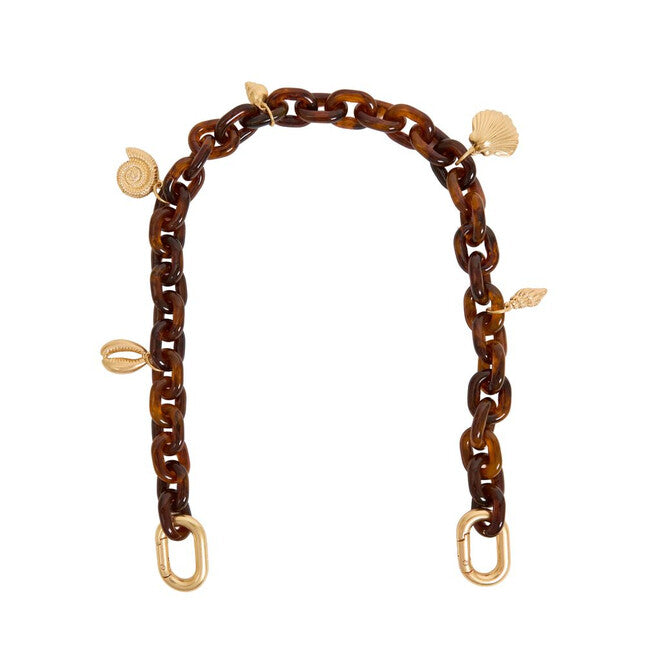 Clare V Womens Accessories Shortie Strap Resin w/ Sea Charms - Tortoise
