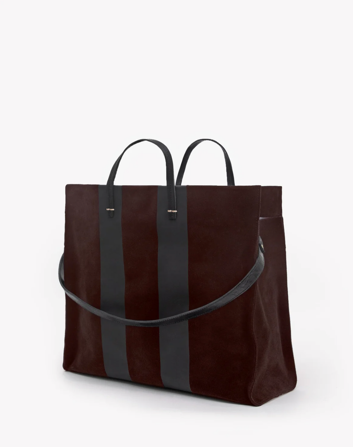 Clare V Simple Tote, Suede with Racing Stripes, image 2 of 2