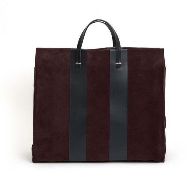 Clare V Simple Tote, Suede with Racing Stripes, image 1 of 2