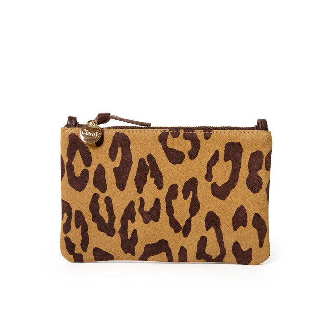 Clare V Womens Accessories Wallet Clutch w/ Tabs - Pablo Cat Suede