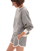 Clare V Womens Bottoms Le Jogging Short - Stripes