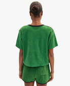 Clare V Womens Novelty Knit Tops La Plage Tee - Terry Cloth