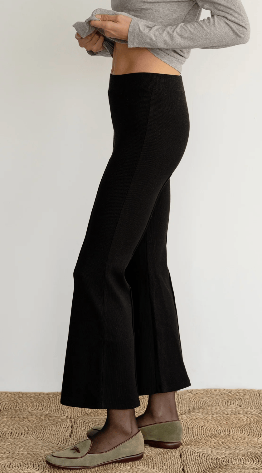 Donni. Womens Bottoms The Rib Kick Flare