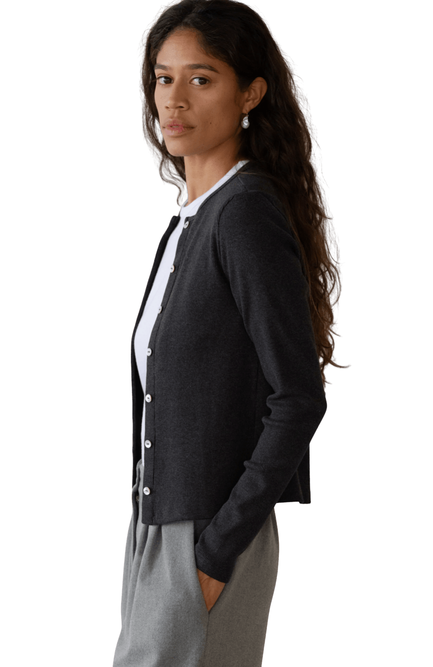 Donni. Womens Sweaters The Rib Cardi