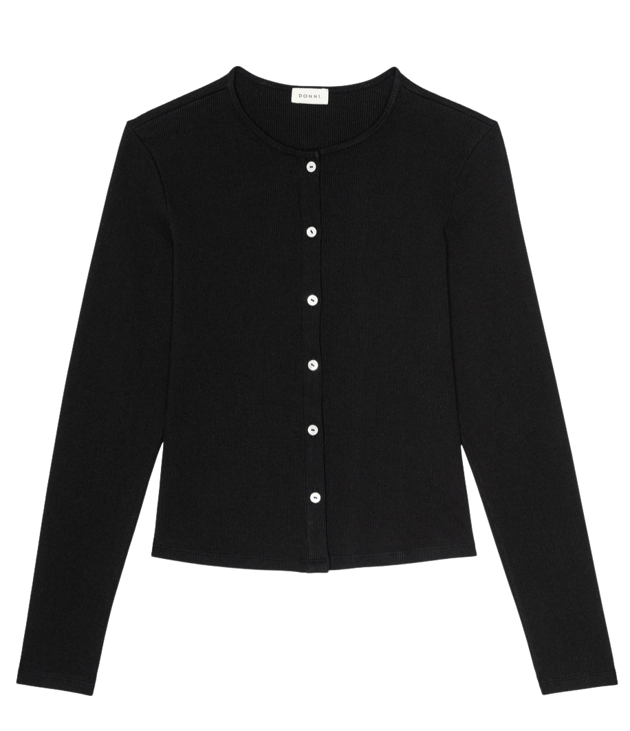 Donni. Womens Sweaters The Rib Cardi