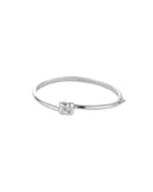 Eleanor and Hobbs Womens Jewelry Slim Woven Square Bangle Silver