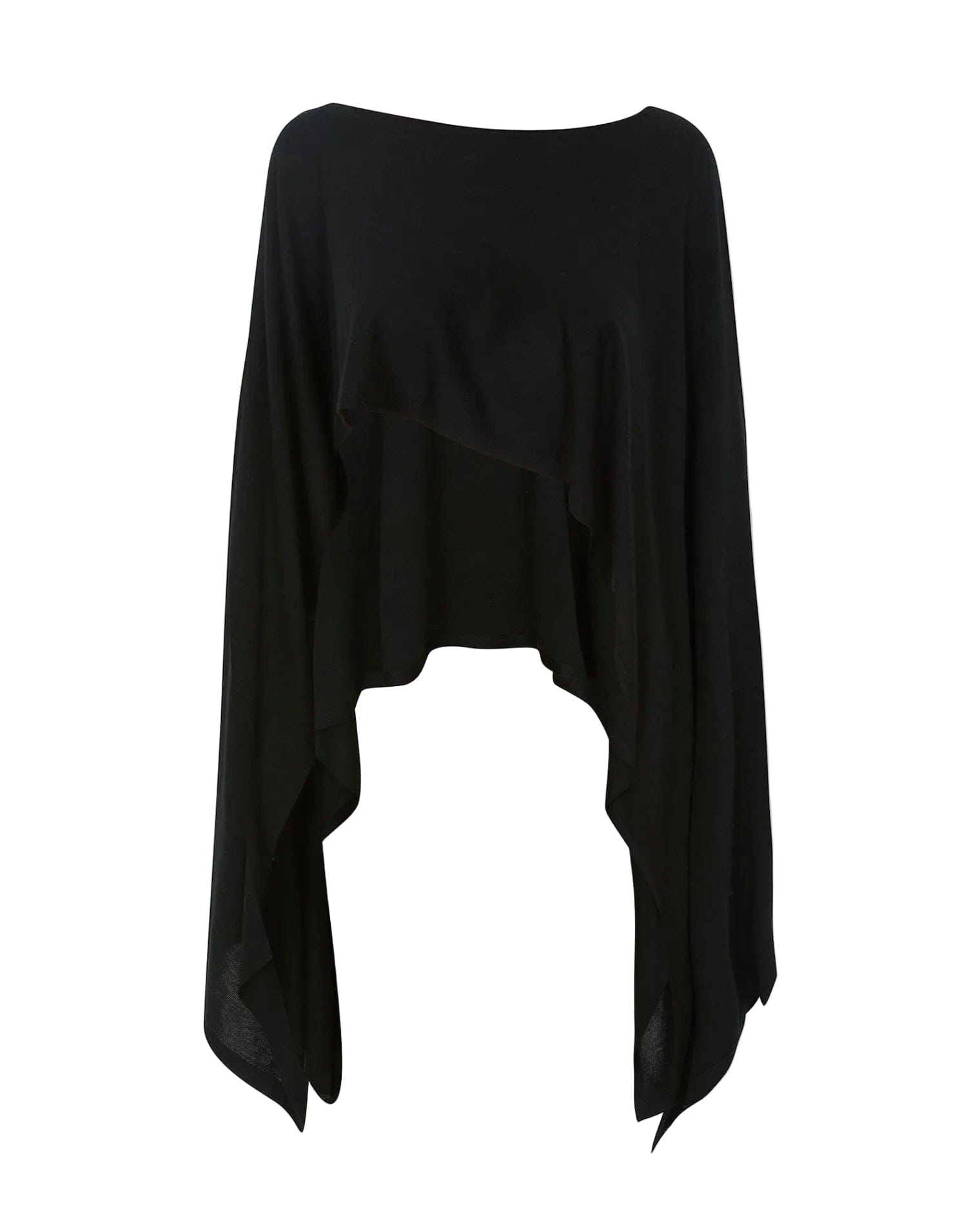 Eleanor and Hobbs Womens Sweaters - Cashmere OS / Noir Melania Poncho