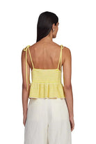 Eleven Six Womens Novelty Knit Tops Small / Ivory/Limone Stripe Mali Stripe Cami