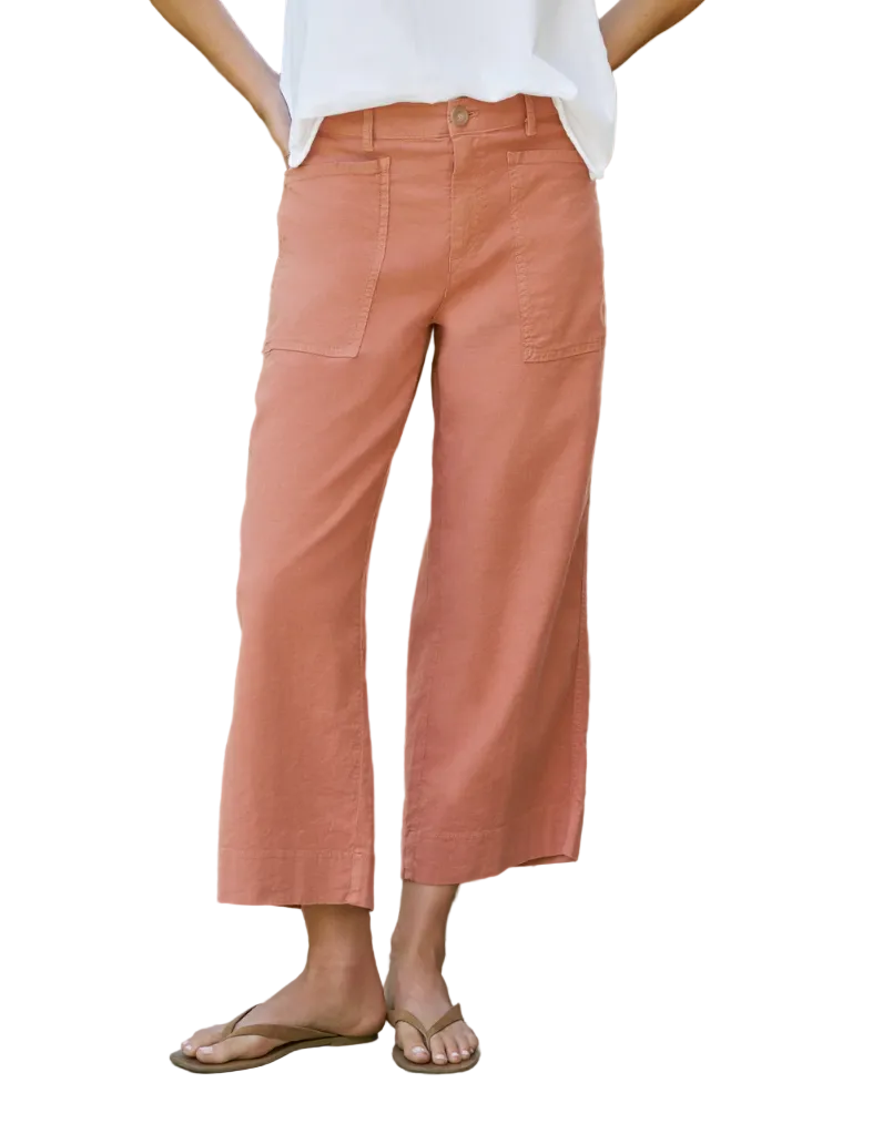 Frank & Eileen Womens Bottoms 0 / Canyon Crop Wide-Leg Carpenter Pant