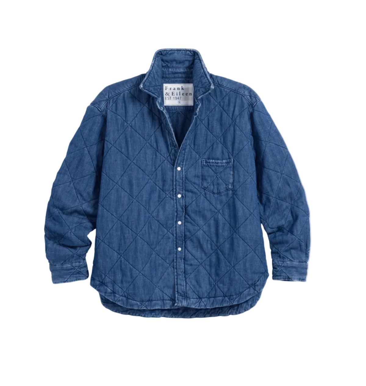 Frank & Eileen Quilted Eileen Denim Jacket in Vintage Stonewashed Indigo, image 1 of 4