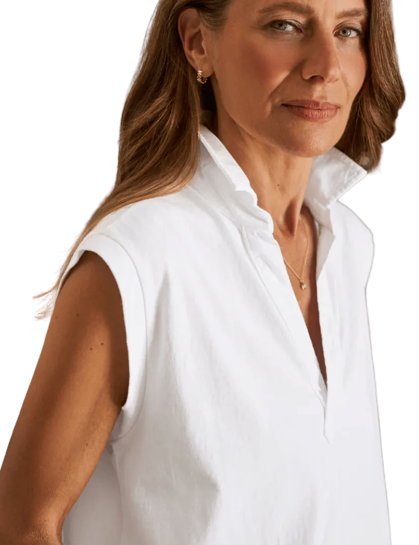 Frank & Eileen Womens Novelty Tops Olivia Popover Collar Tank