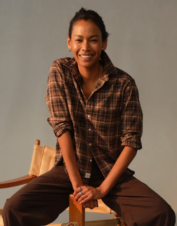 Frank & Eileen Womens Novelty Tops Small / Brown Black White Relaxed Button-Up Shirt, image 5 of 7
