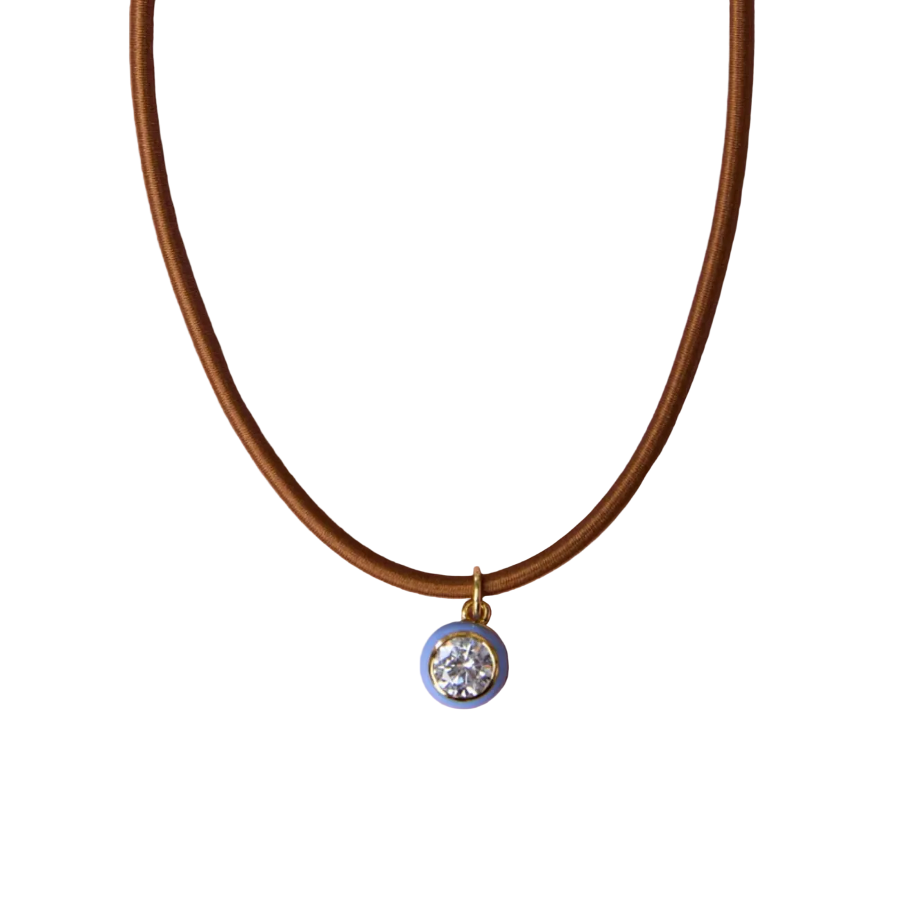 HART Womens Jewelry blue bezel Bezel charm with cord necklace