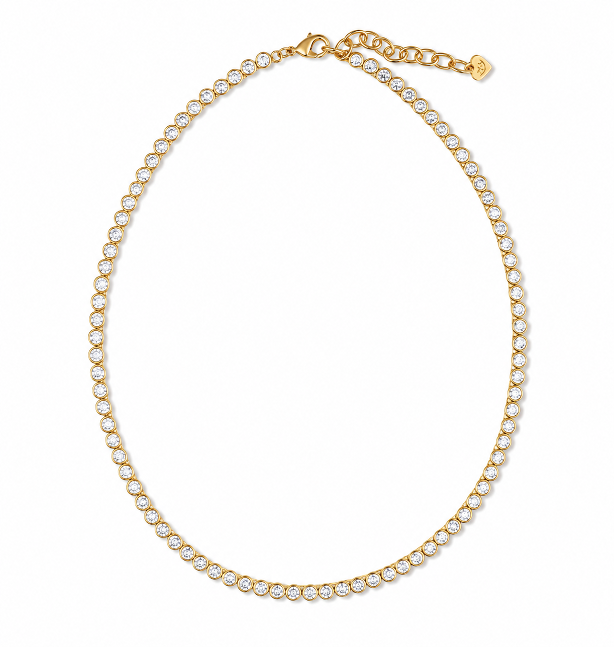 HART Womens Jewelry Bezel Tennis Necklace